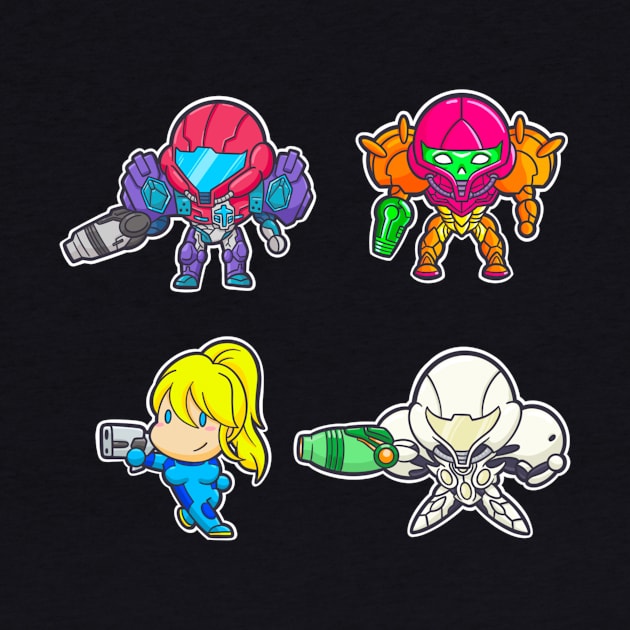 Chibi Metroid (Pack 4) by DrawingsFromHell